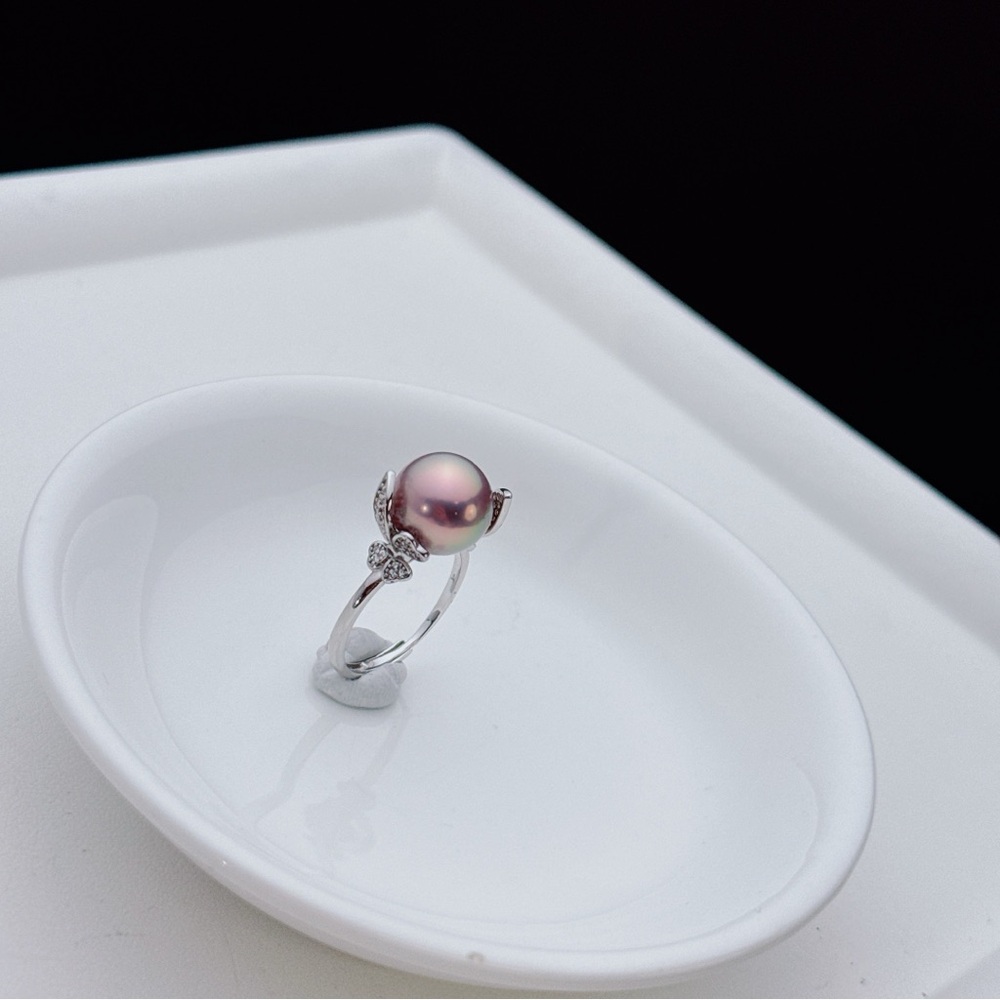 R79 S925 High Quality Freshwater Edison Pearl adjustable Ring - Picture 7 of 9